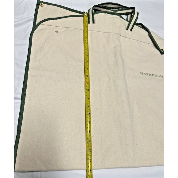 SID MASHBURN Men VTG Business Travel‎ Core Ivory Canvas Garment Suit Cover Bag - Picture 5 of 9